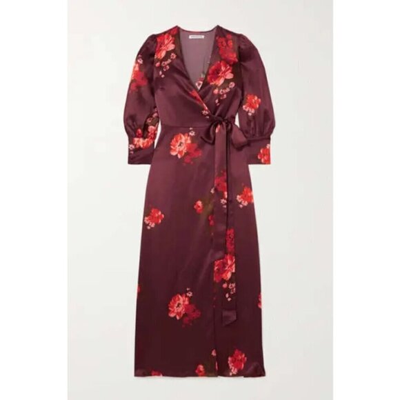 💕REFORMATION💕 Merrick Silk Dress ~ 100% Silk Azusa Floral Print XS NWOT - Picture 11 of 16